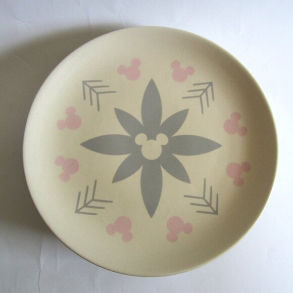 Disney Parks Homestead Mickey Icon Gray & Pink 4 Plates - Picture 6 of 8